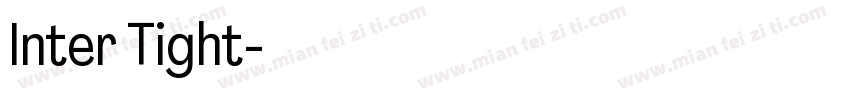 Inter Tight字体转换